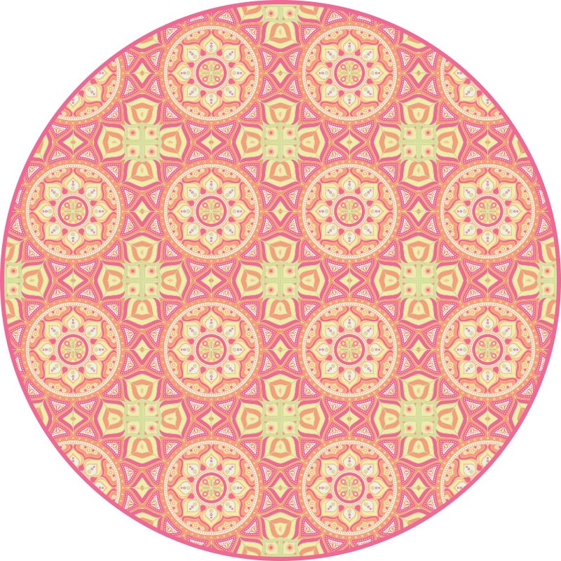 Mandala vinyl rug mandala pattern circle - TenStickers