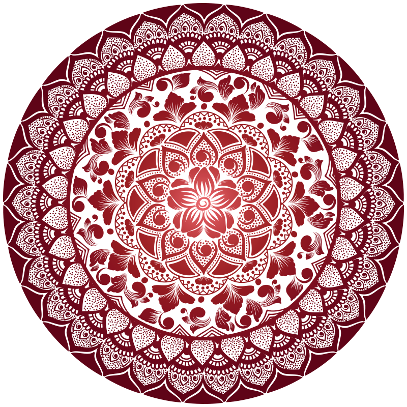 Mandala vinyl rug with detailed mandala design - TenStickers