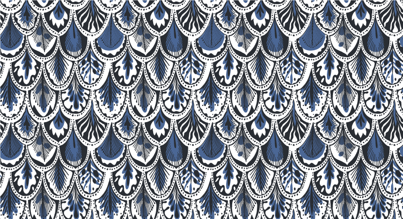 Peacock Tail Pattern tile vinyl rug - TenStickers