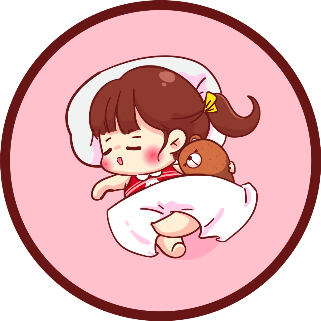 Sleeping Anime Girl kids vinyl rug - TenStickers