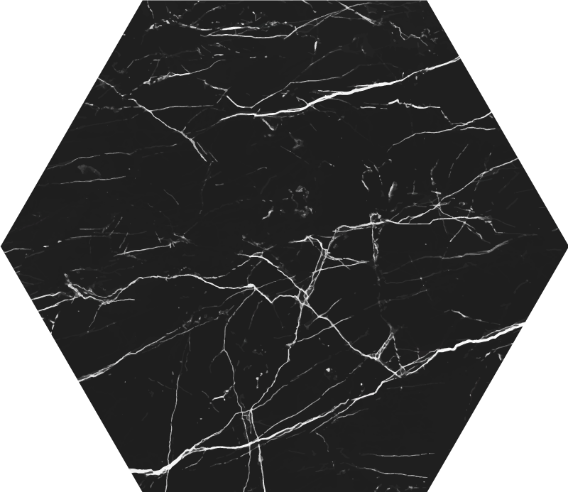 Marble hexagon marble vinyl rug - TenStickers