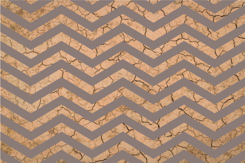 Chevron Fractured Surface texture vinyl rug - TenStickers