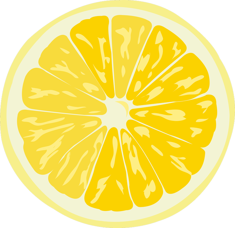Sliced lemon  kitchen floor tiles - TenStickers
