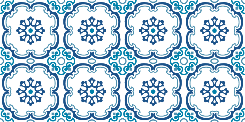 Elegant Floral Motifs marble vinyl rug - TenStickers