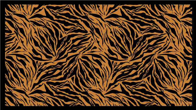 Bold Tiger Stripes animal print vinyl rug - TenStickers