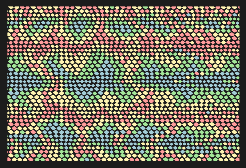 Colorful Circle Pattern texture vinyl rug - TenStickers