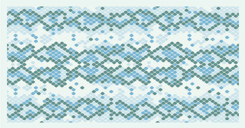 Blue tiled design mosaic vinyl rug - TenStickers