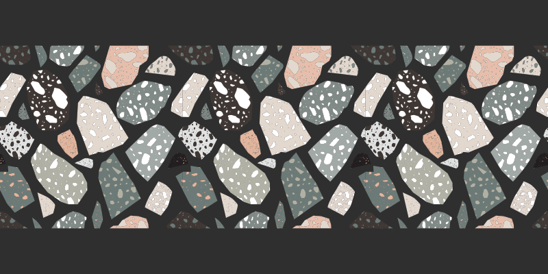 Stone effect vinyl rug colorful stone arrangement - TenStickers