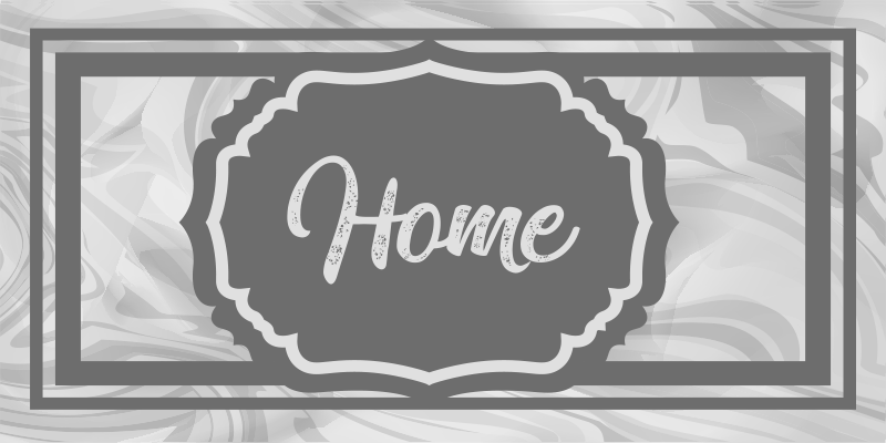 Grey greeting phrase entrance hall vinyl rug - TenStickers