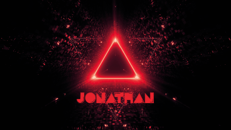 Neon triangle with name teenage bedroom vinyl rug - TenStickers