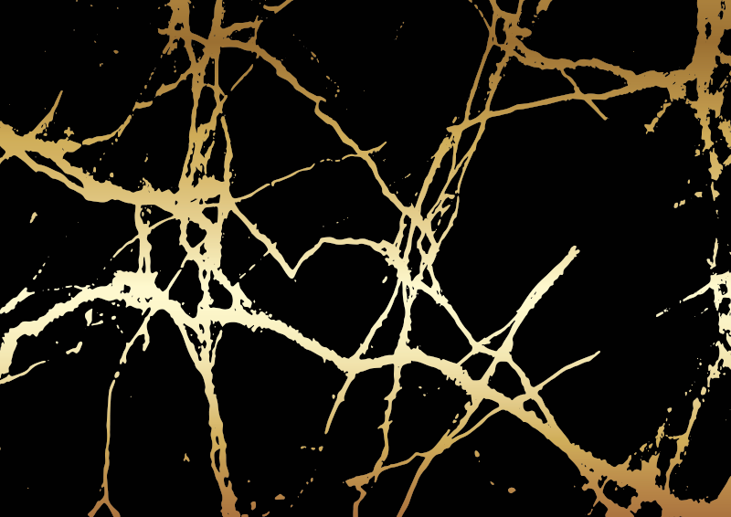 Elegant Gold Stripes marble vinyl rug - TenStickers