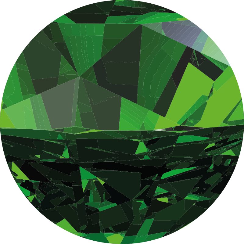 Geometric Green Facets texture vinyl rug - TenStickers