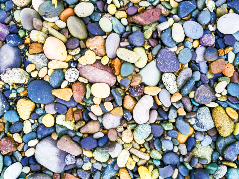 Little sea stones stone floor tiles - TenStickers
