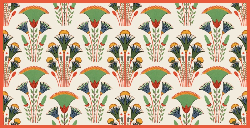 Egyptian style vintage vinyl rug - TenStickers