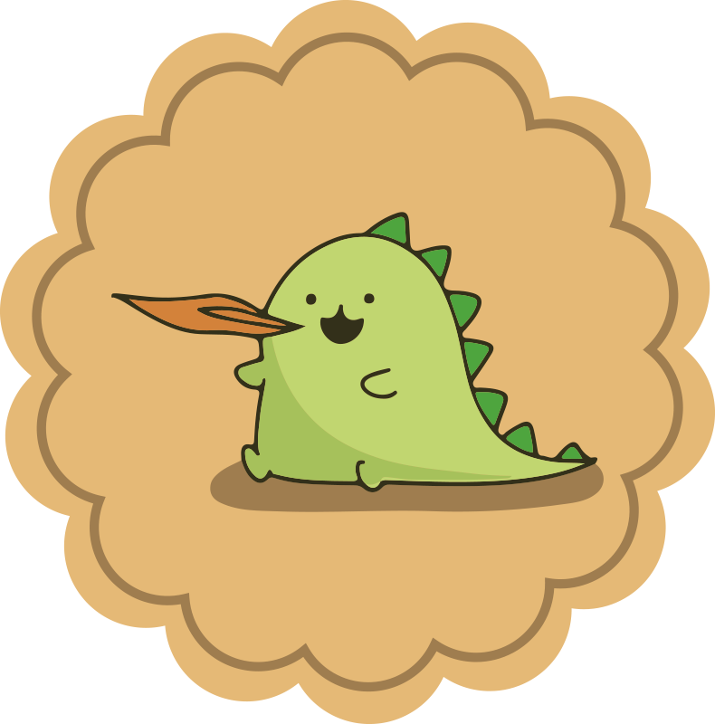 Green cartoon character kids vinyl rug - TenStickers