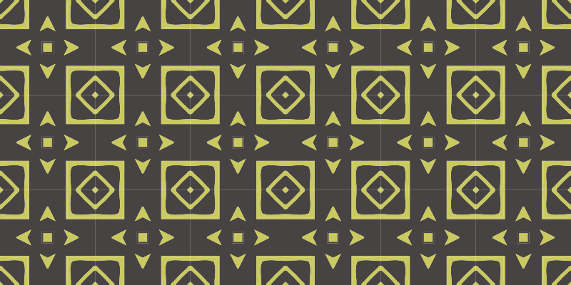 Yellow diamond design geometric vinyl rug - TenStickers