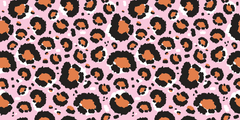 Pink Leopard Print  animal print vinyl rug - TenStickers