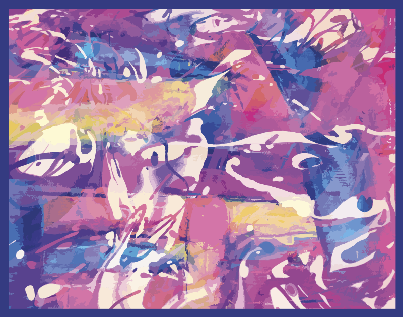 Colorful abstract swirl vinyl rug - TenStickers