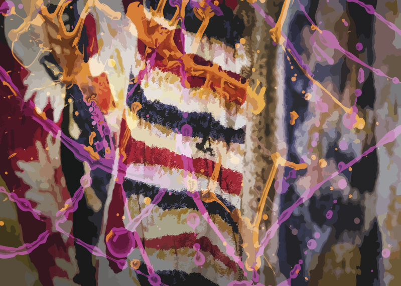 Abstract Color Flow texture vinyl rug - TenStickers