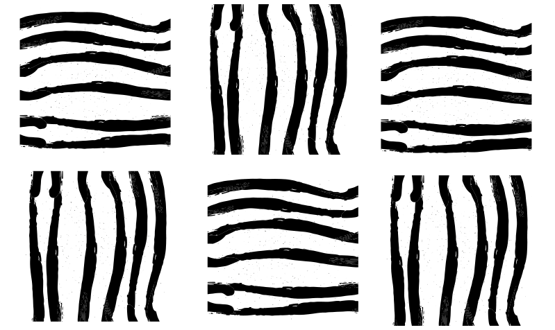 Black and white stripes geometric rugs - TenStickers