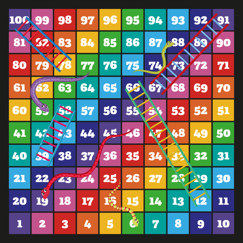 Vinyl rug gaming snakes and ladders - TenStickers
