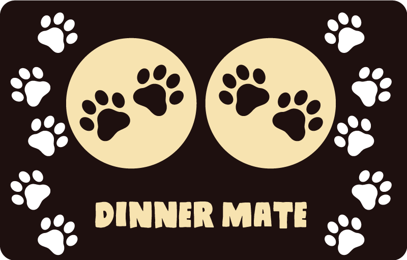 Dinner mate animal rug black - TenStickers