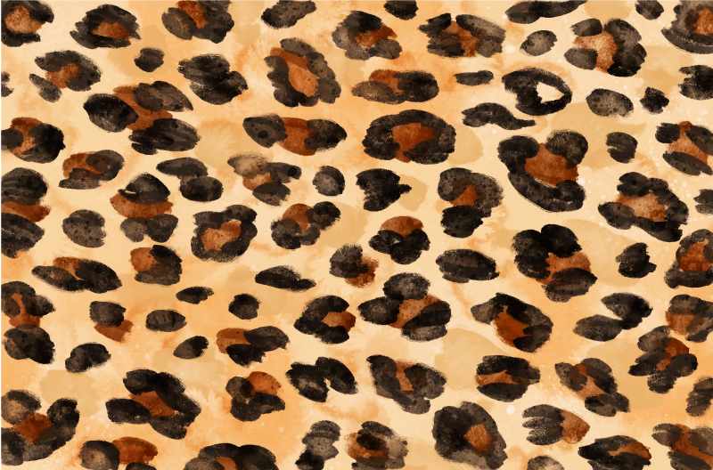 Leopard spots motif animal print vinyl rug - TenStickers