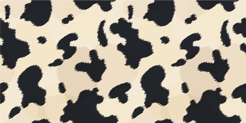 White cow texture animal print vinyl rug - TenStickers