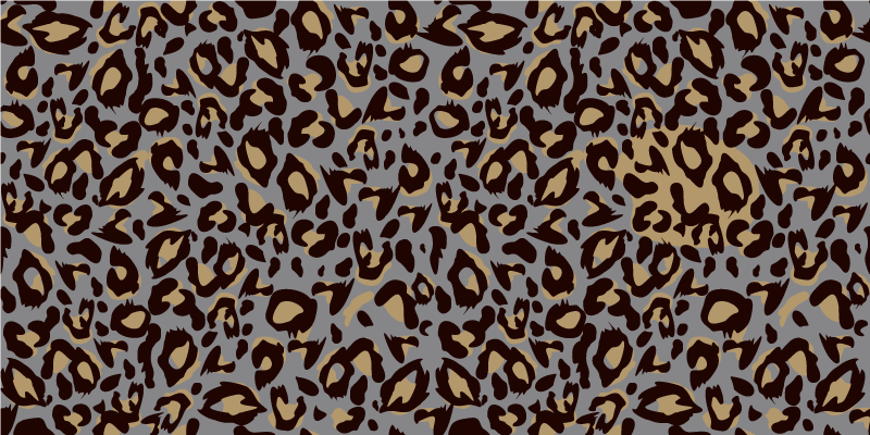 Leopard spots grey animal vinyl rug - TenStickers