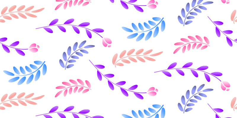 Botanical Leaf Element vinyl rug flowers - TenStickers