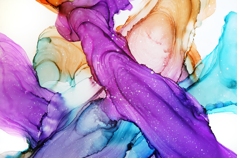 Abstract Fluid Swirls vinyl rug bathroom - TenStickers