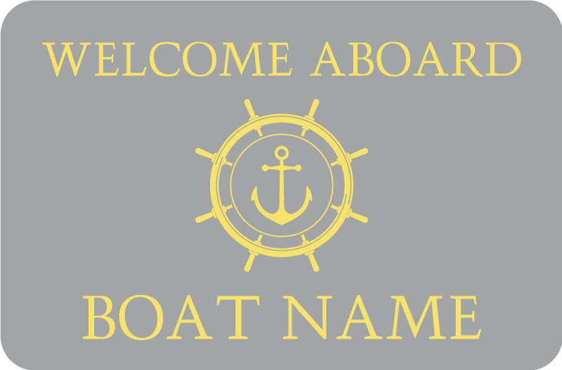 Nautical welcome custom vinyl rug - TenStickers