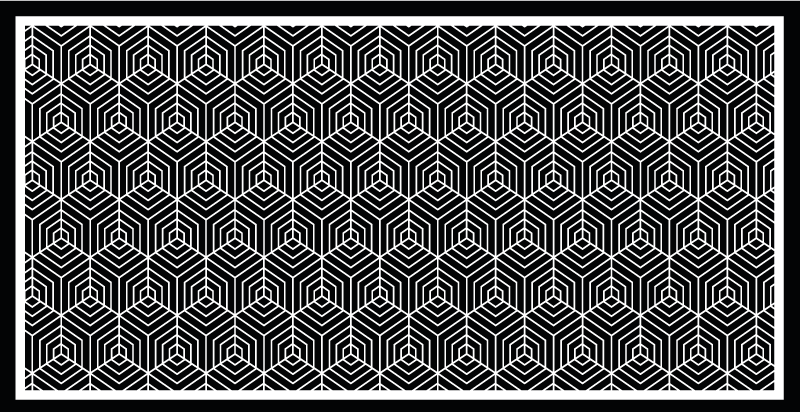 Minimalistic mosaic vinyl rug - TenStickers