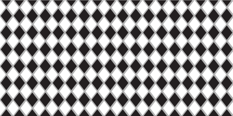 Black and white diamonds kitchen floor tiles - TenStickers