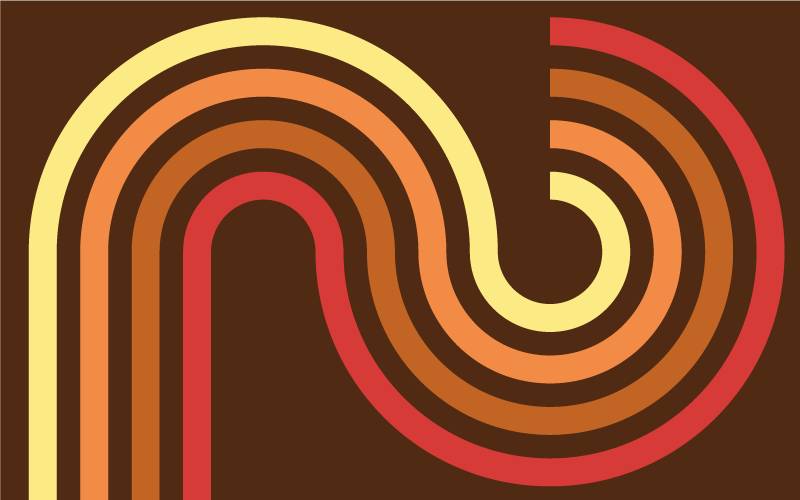 Retro stripes vintage vinyl rug - TenStickers