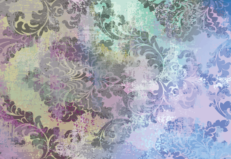 Bohemian artistic design vinyl rug flowers - TenStickers