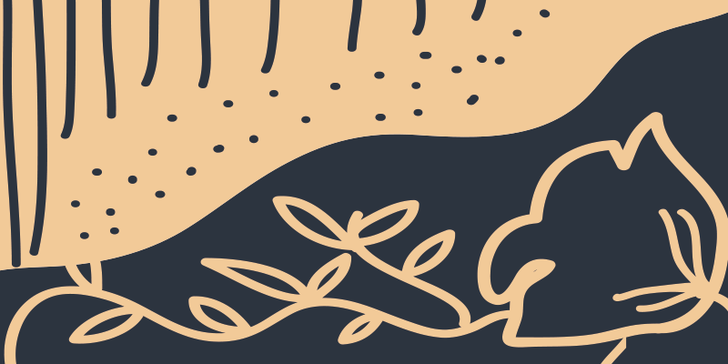 Nature vinyl rug with beige leafy pattern - TenStickers