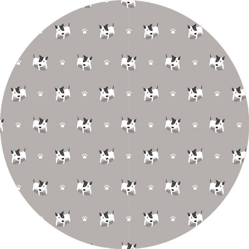 Cute puppy pattern animal vinyl rug - TenStickers