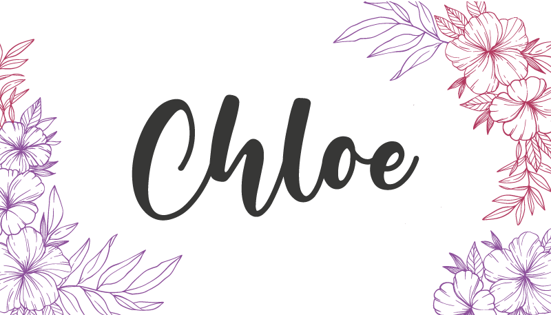 Floral custom name teenage bedroom vinyl rug - TenStickers