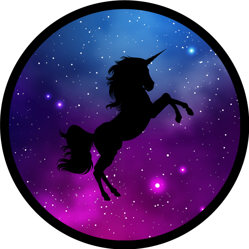 Magical unicorn scene vinyl rug - TenStickers