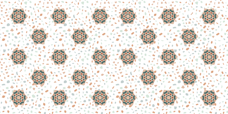 Terrazzo with flowers texture carpet - TenStickers