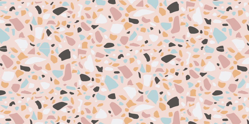 Pink and blue watercolor terrazzo  carpet - TenStickers