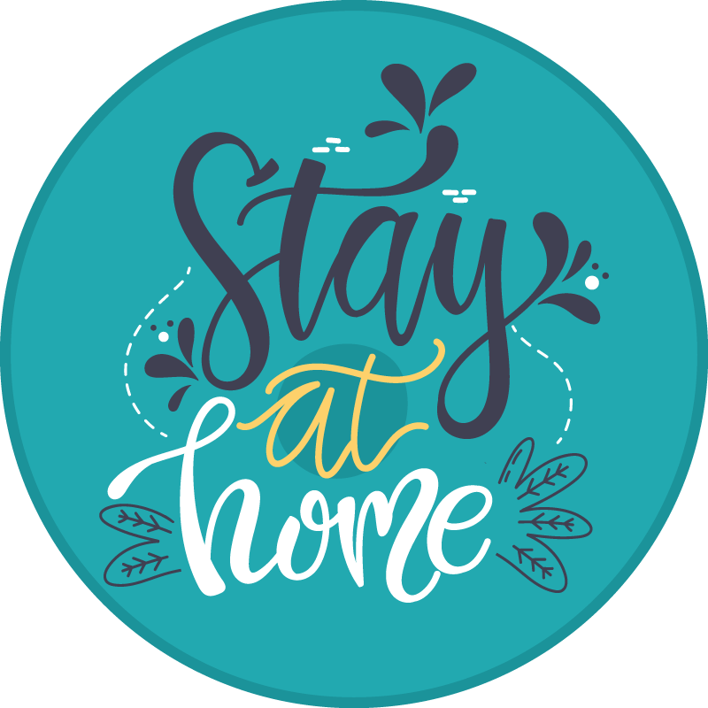 Stay At Home custom vinyl rug - TenStickers