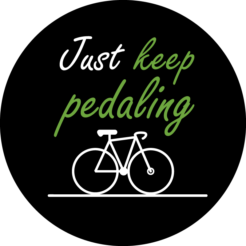 Keep pedaling custom vinyl rug - TenStickers