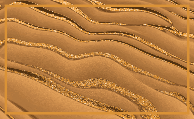 Golden Wave Pattern texture vinyl rug - TenStickers