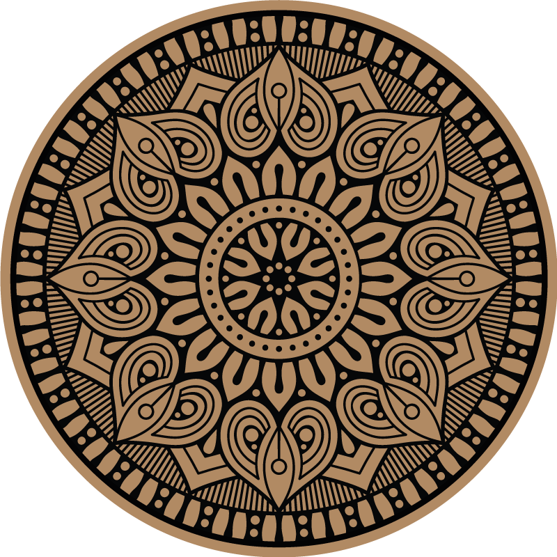 Mandala vinyl rug elegant design - TenStickers