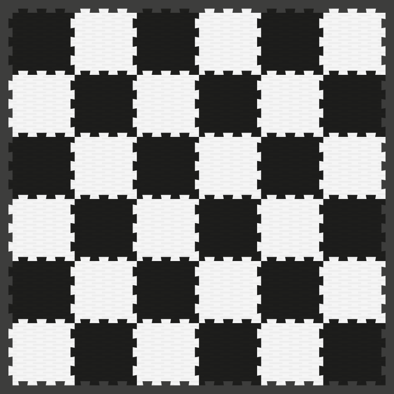 Checkerboard design geometric vinyl rug - TenStickers