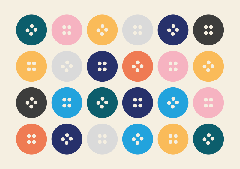 Colorful buttons baby play mat - TenStickers