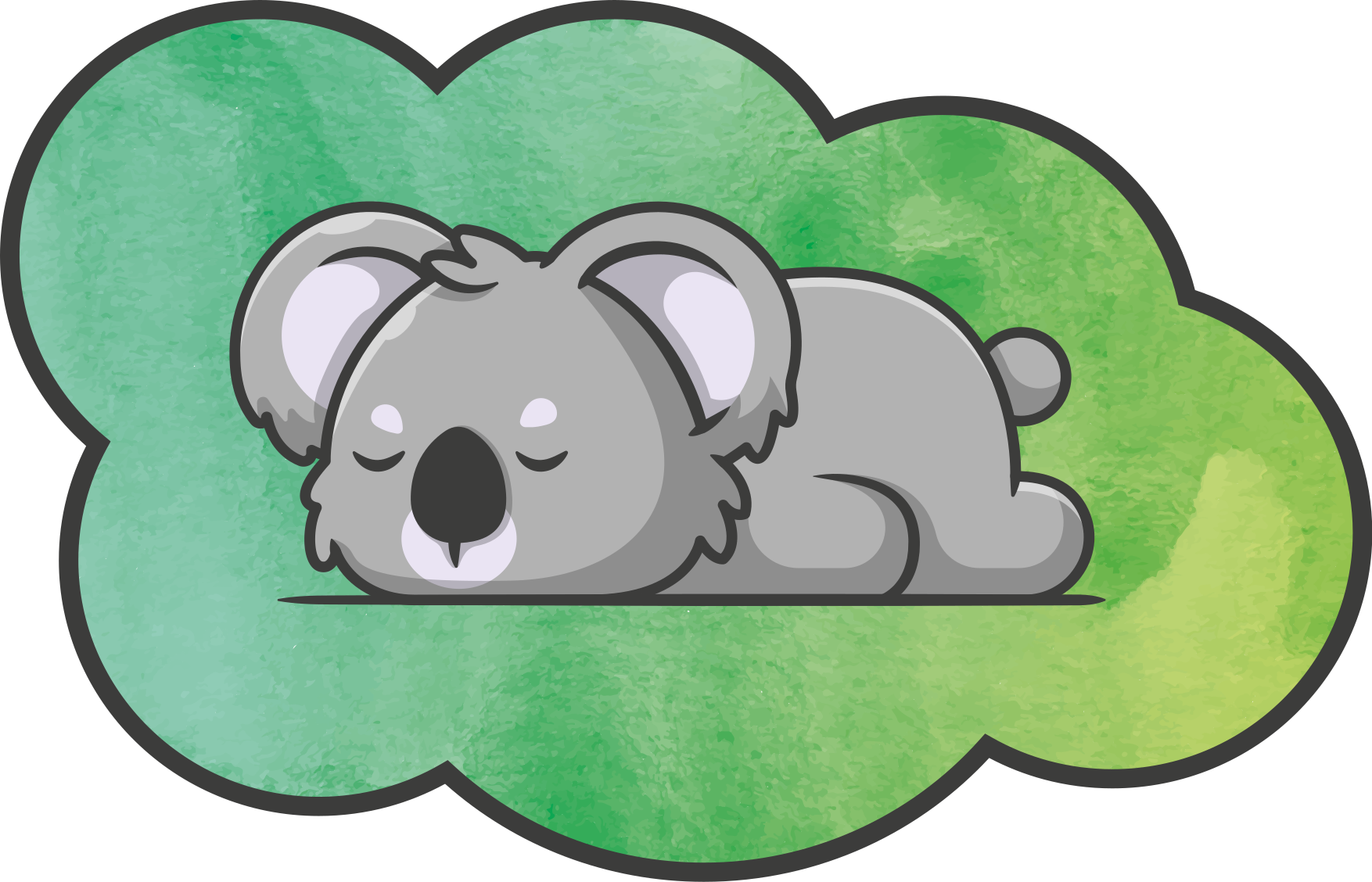 Slumbering Koala nursery vinyl rug - TenStickers