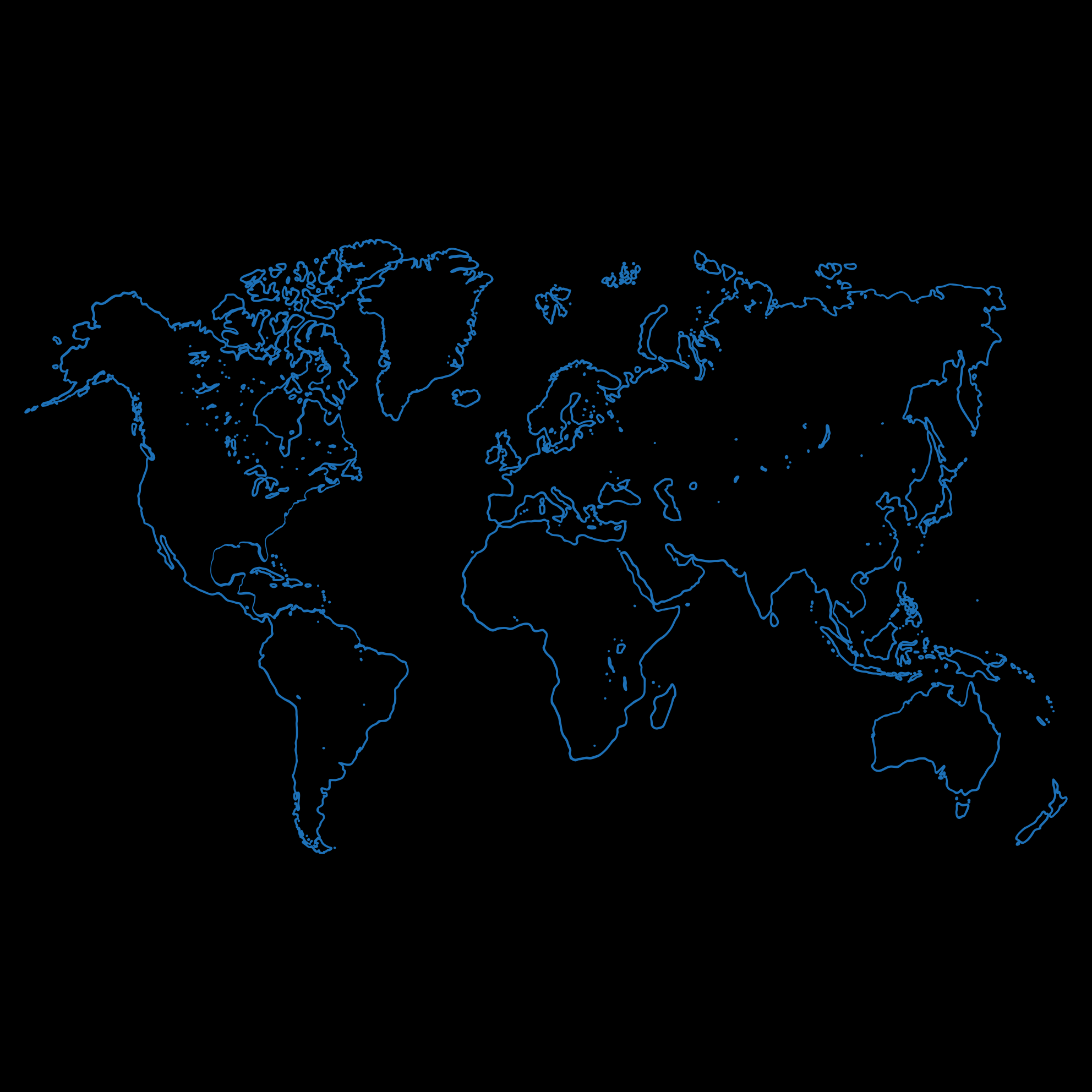 World map vinyl rug world map outline - TenStickers